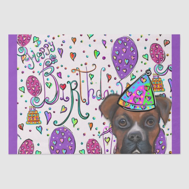 Papel De Seda Boxer Dog (Frente )