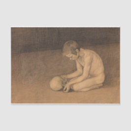 Papel De Seda Boy with Skull (por Magnus Enckell)