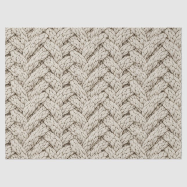 Papel De Seda Braided Thread Knit Texture – Warm Beige (2) (Frente )