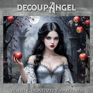 Papel De Seda Branca de Neve e a Maçã #3 - Decoupage -