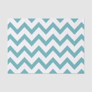 Papel De Seda Branco Chevron do Aqua