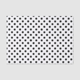 Papel De Seda Branco Com Bolinhas Pretas