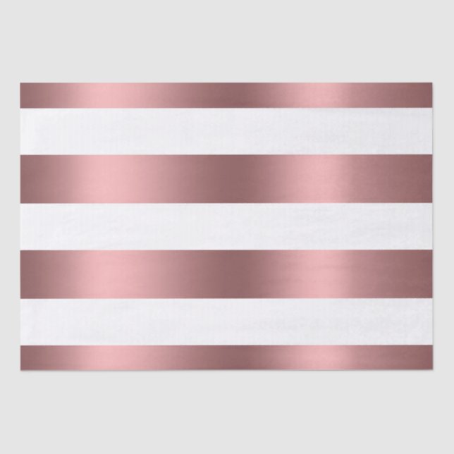 Papel De Seda Branco e Rosa Dourado (Frente )