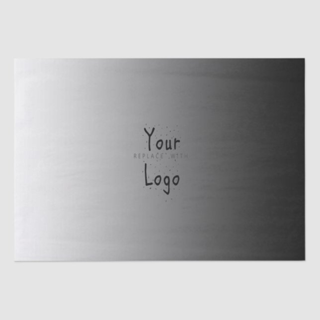 Papel De Seda Branco elegante do inclinação ao preto com (Frente )