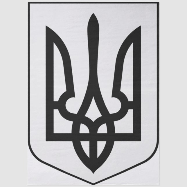 Papel De Seda Brasão de armas da Ucrânia (Frente )