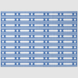 Papel De Seda Bright Blue Bone Inlay Border Dots Decoupage Paper