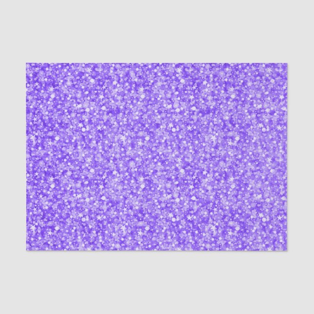Papel De Seda Brilhante E Faíscas De Falso Roxo (Frente )