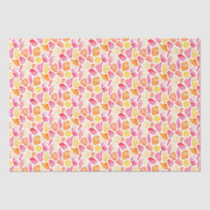Papel De Seda Brilhante Girafa Impressão cor-de-laranja cor-de-r