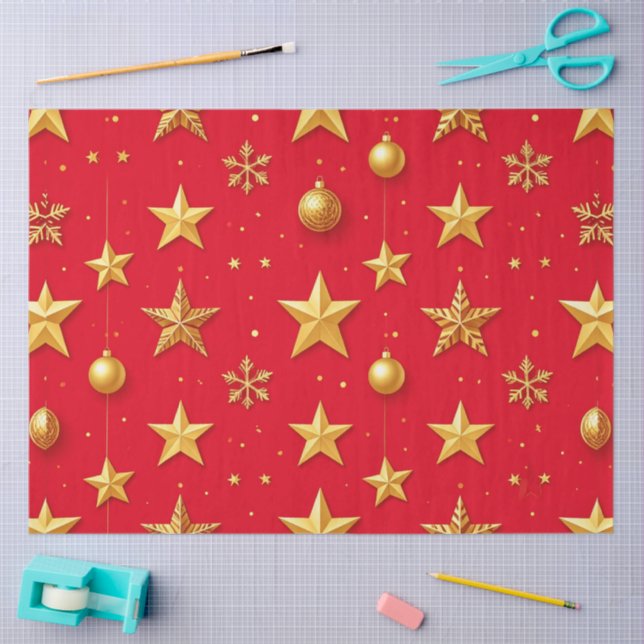 Papel De Seda Brilhe, Natal Estrelado (Arte )
