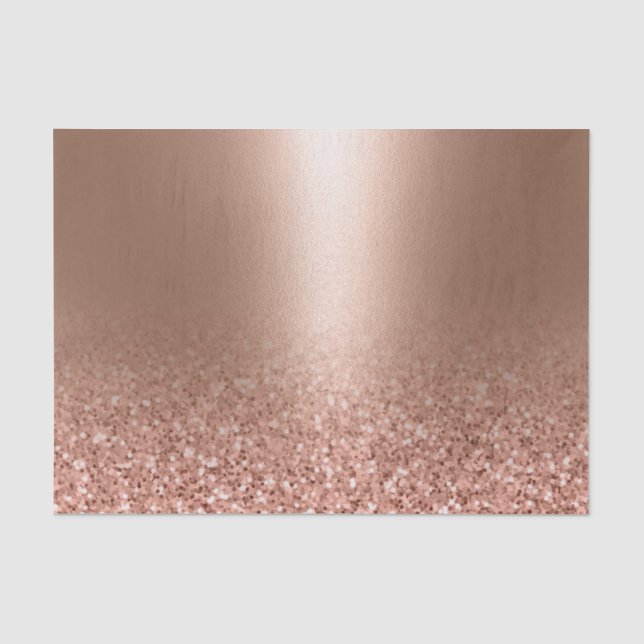 Papel De Seda Brilho Cor-de-Rosa Inferior Dourado rosa (Frente )