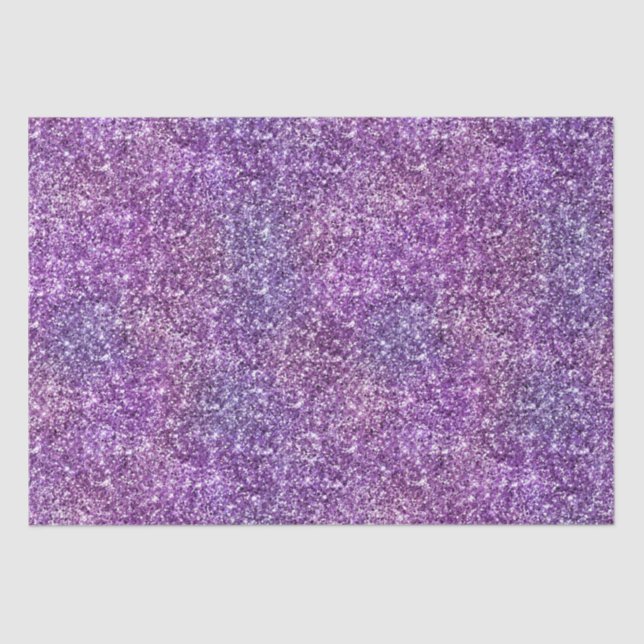 Papel De Seda Brilho de Gradiente Iridescente Roxo e Rosa (Frente )