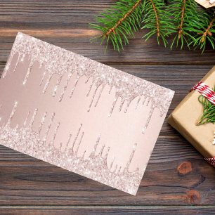 Papel De Seda Brilho dourado rosa pinga luxo feminino cor-de-ros