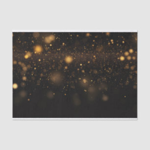 Papel De Seda Brilho preto e dourado