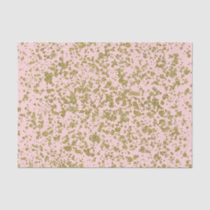 Papel De Seda Brilho Rosa e Dourado Glamour Moderno Feminino
