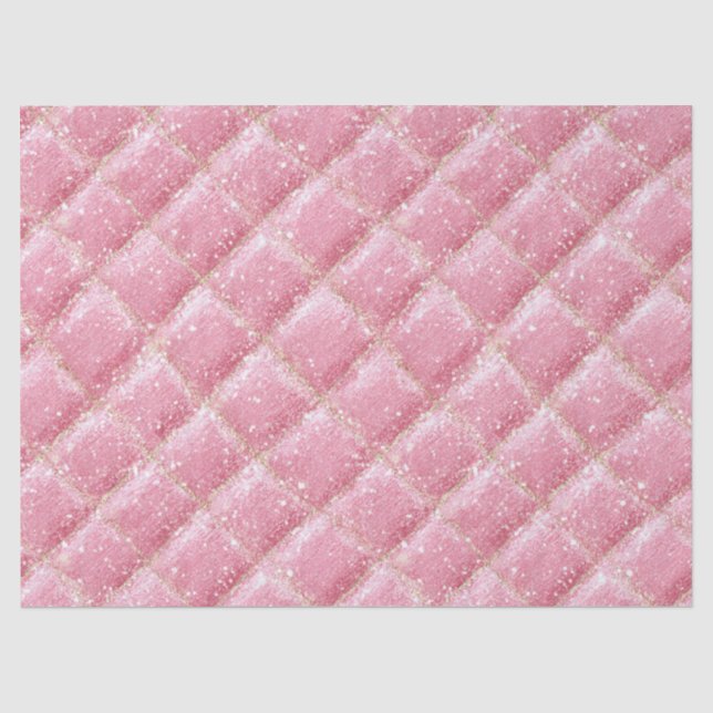 Papel De Seda Brilho Rosa Harlequim Glam (Frente )