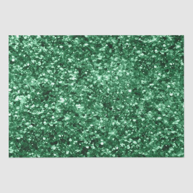 Papel De Seda Brilho Verde Feriado Natal Brilho (Frente )