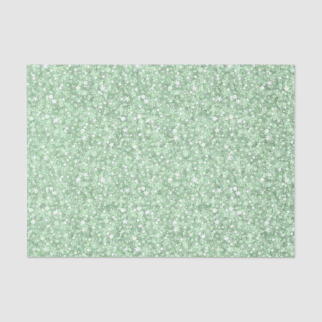 Papel De Seda Brilho verde suave e cintilação (Frente )