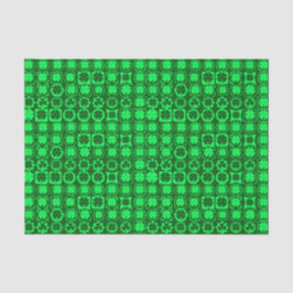 PAPEL DE SEDA BRILHÕES DE BRILHANTES SHAMROCKS CELTICOS IRLANDES