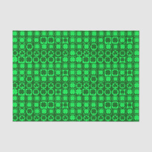 PAPEL DE SEDA BRILHÕES DE BRILHANTES SHAMROCKS CELTICOS IRLANDES