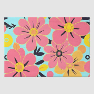 Papel De Seda Brilhos Cor-de-Rosa e Amarelo no Estilo Azul-Dopam