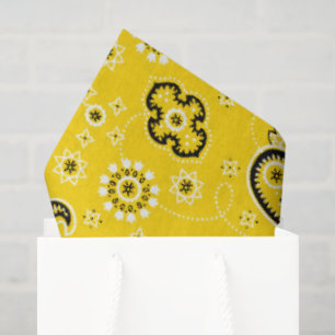 Papel De Seda Brincadeira Moderna Bandana Amarela