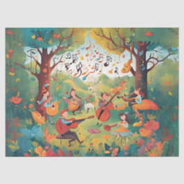 Papel De Seda Brincadeiras na Floresta