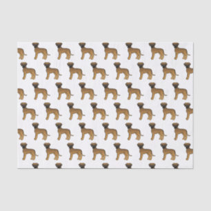 Papel De Seda Brindle Great Dane Cute Cartoon Dog Patterno