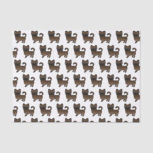 Papel De Seda Brindle Long Casaco Chihuahua Cute Dog Patterno