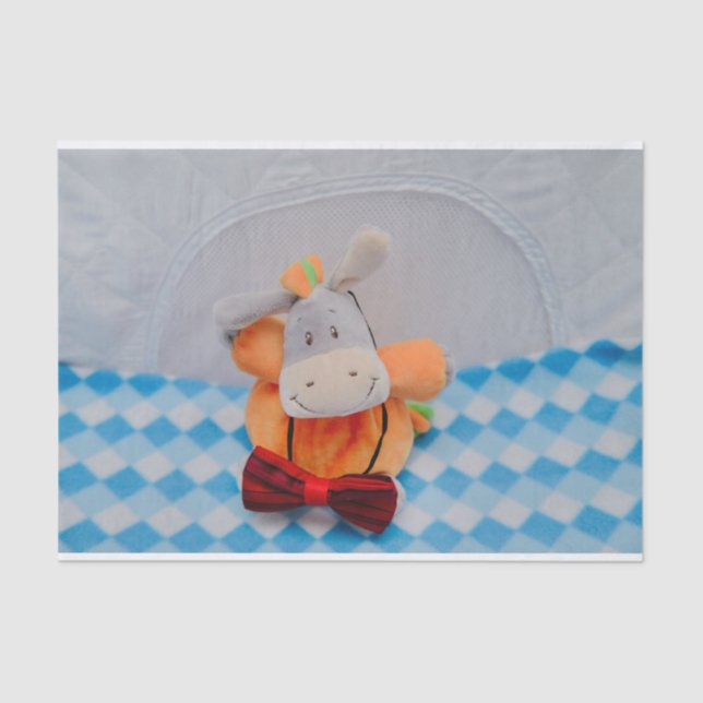 Papel De Seda Brinquedo bonito com gravata vermelha (Frente )