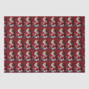 Papel De Seda Brinquedo de Papai Noel do vintage