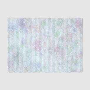 Papel De Seda Brisas florais cor-de-lavanda rosa Bohemia pastel