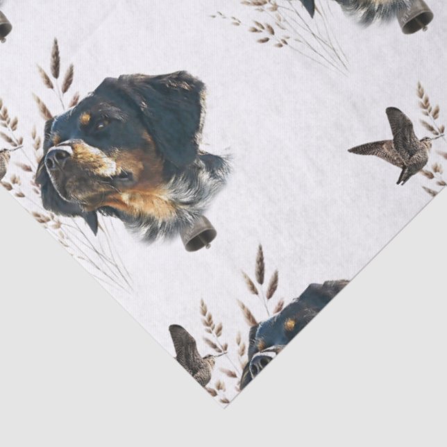 Papel De Seda Brittany Spaniel e pinto (Detalhes)