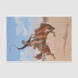 Papel De Seda Bronco Buster (por Frederic Remington)