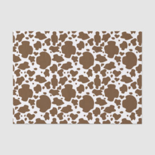 Papel De Seda Brown Cow Spots Faux Cowhide Pattern