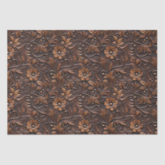 Papel De Seda Brown Cowgirl Floral