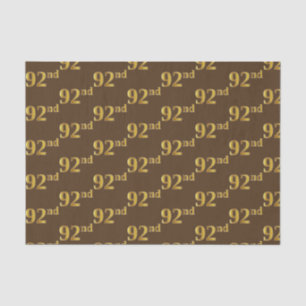 Papel De Seda Brown, evento do ouro 92nd do falso