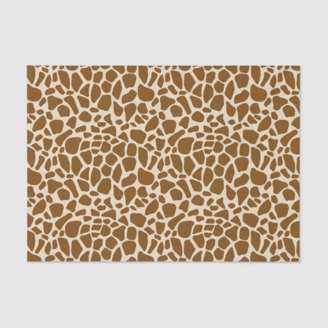 Papel De Seda Brown Giraffe Impressão Pattern (Frente )