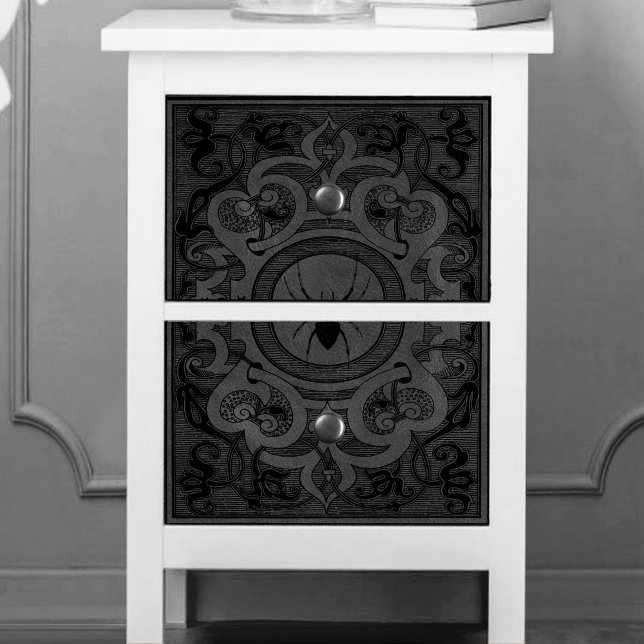 Papel De Seda Bruxa-Aranha | Cinza Fantasy Spiderweb Flourish (Criador carregado)