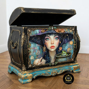 Papel De Seda Bruxa Caprichosa & Sapo Decoupage Vintage de Hallo