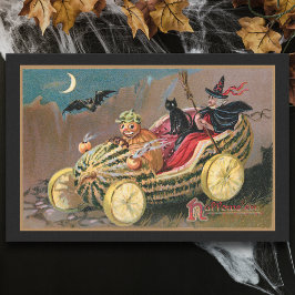 Papel De Seda Bruxa do Halloween da Funny Vintage no Carro de Me