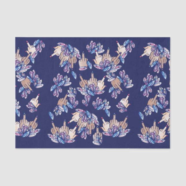 Papel De Seda Bruxa Feminista de Dedo Médio (Frente )