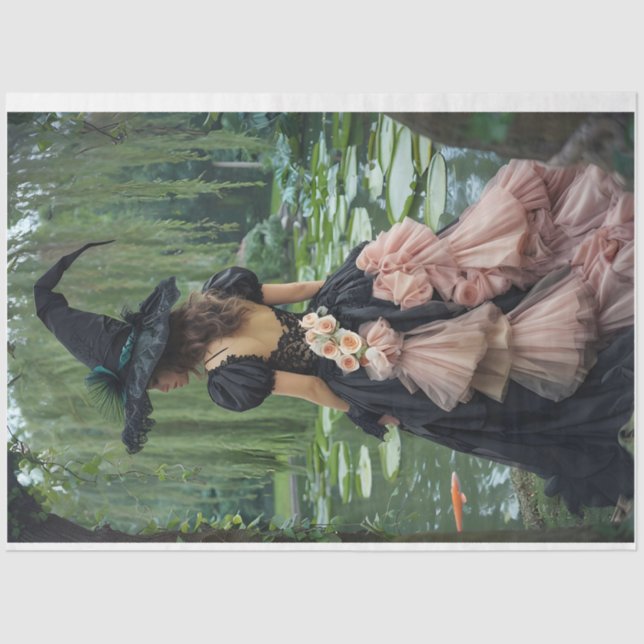 Papel De Seda Bruxa Selvagem Virada para a Esquerda (Frente )