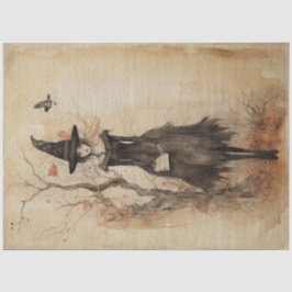 Papel De Seda Bruxa Whimsical N.o 2, "Fairy Land Primavera Fores