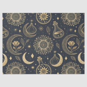 Papel De Seda Bruxaria Celestial Mística - Botânica Dourada (2)