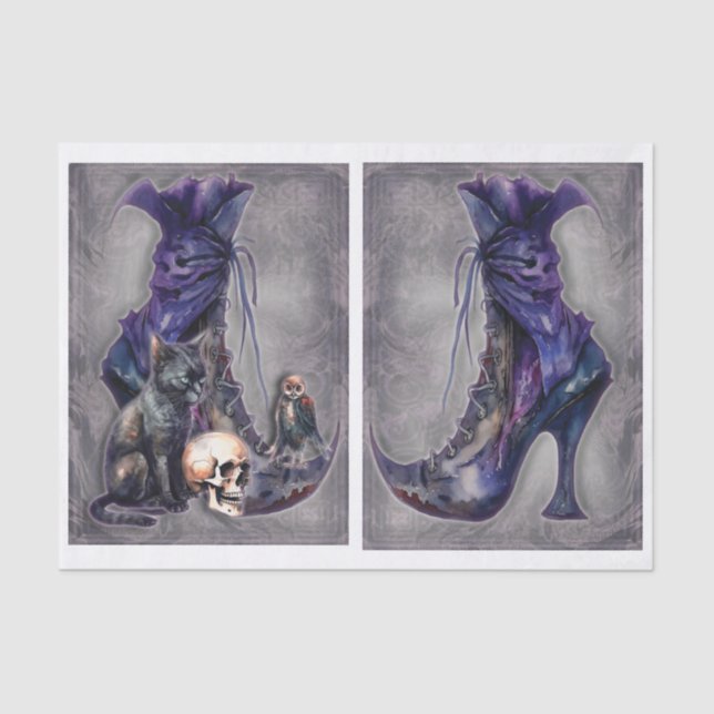 Papel De Seda Bruxas Boot com Amigos Esquerda e Direita (Frente )