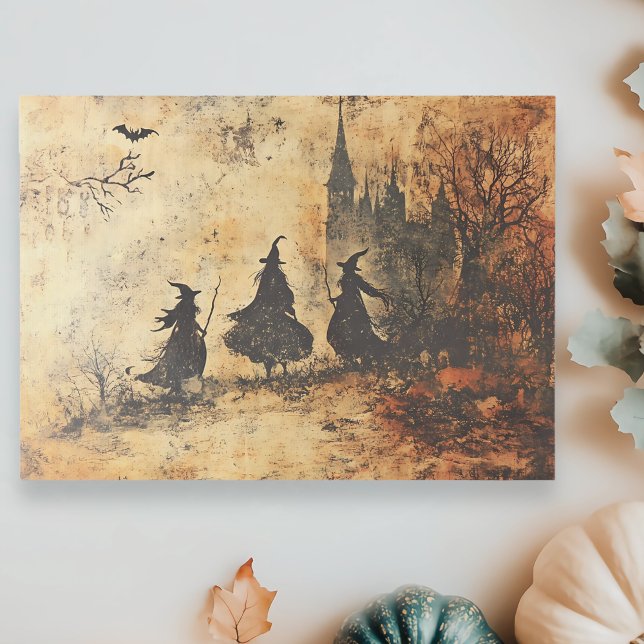 Papel De Seda Bruxas de Halloween em Decoupage Vintage (Criador carregado)