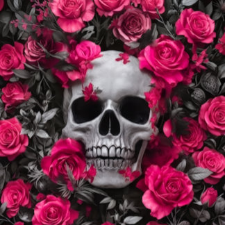 Papel De Seda Bubble Gum Pink Skull Decoupage paper