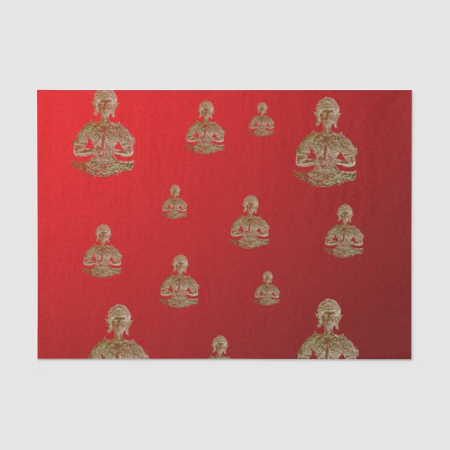 Papel De Seda buda em vermelho (Frente )