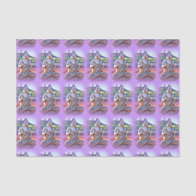 Papel De Seda buddhas da aura da lavanda (Frente )