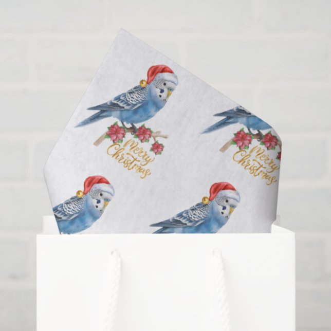 Papel De Seda Budgie Christmas  (Sacola de presentes)